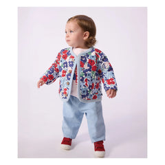 Petit Bateau - Gesteppte Fleurie Jacke aus Bio-Baumwolle | Blau