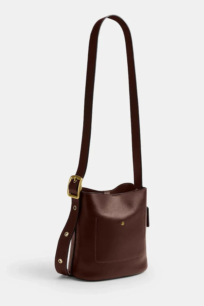 Coach kadın deri crossbody çanta Bleecker Bucket Bag 21