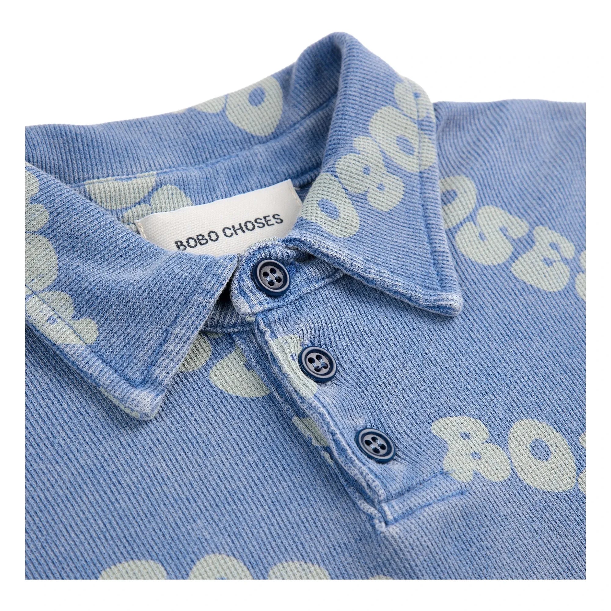 Bobo Choses - Poloshirt mit Logo aus Bio-Baumwolle | Blau