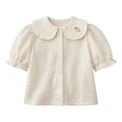 Lililotte - Paloma Bluse Bio-Baumwollgaze | Ecru