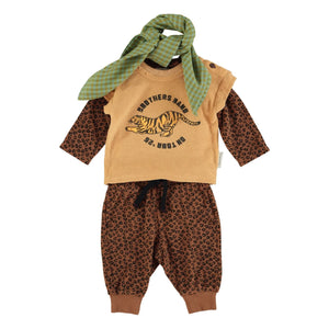 Piupiuchick - Leopard Sweatshirt Bio-Baumwollfrottee | Braun