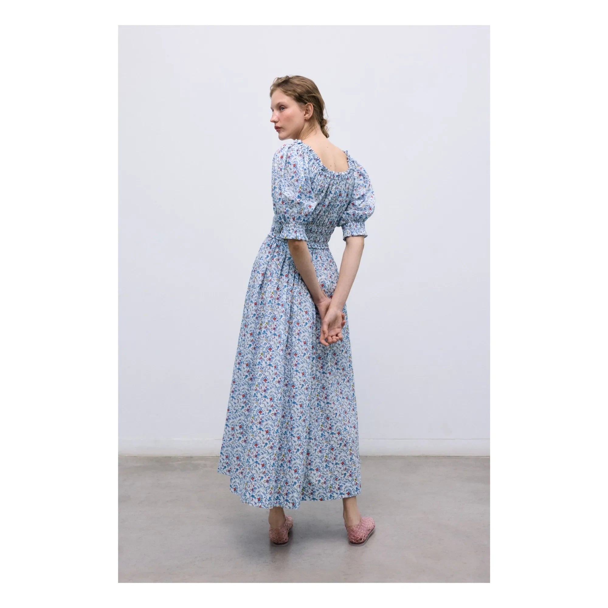the new society - Cloe Pamuk Kleid | Blau