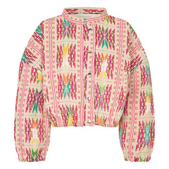 Lollys Laundry – Rosa Baumwoll-Lama-Jacke