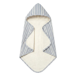 Editions Aimable - Charles banyo pelerini | Azure Stripes Poplin