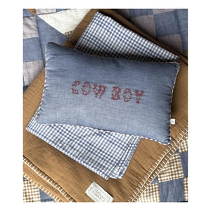 Editions Aimable - Camille Cowboy yastık | Mavi Chambray