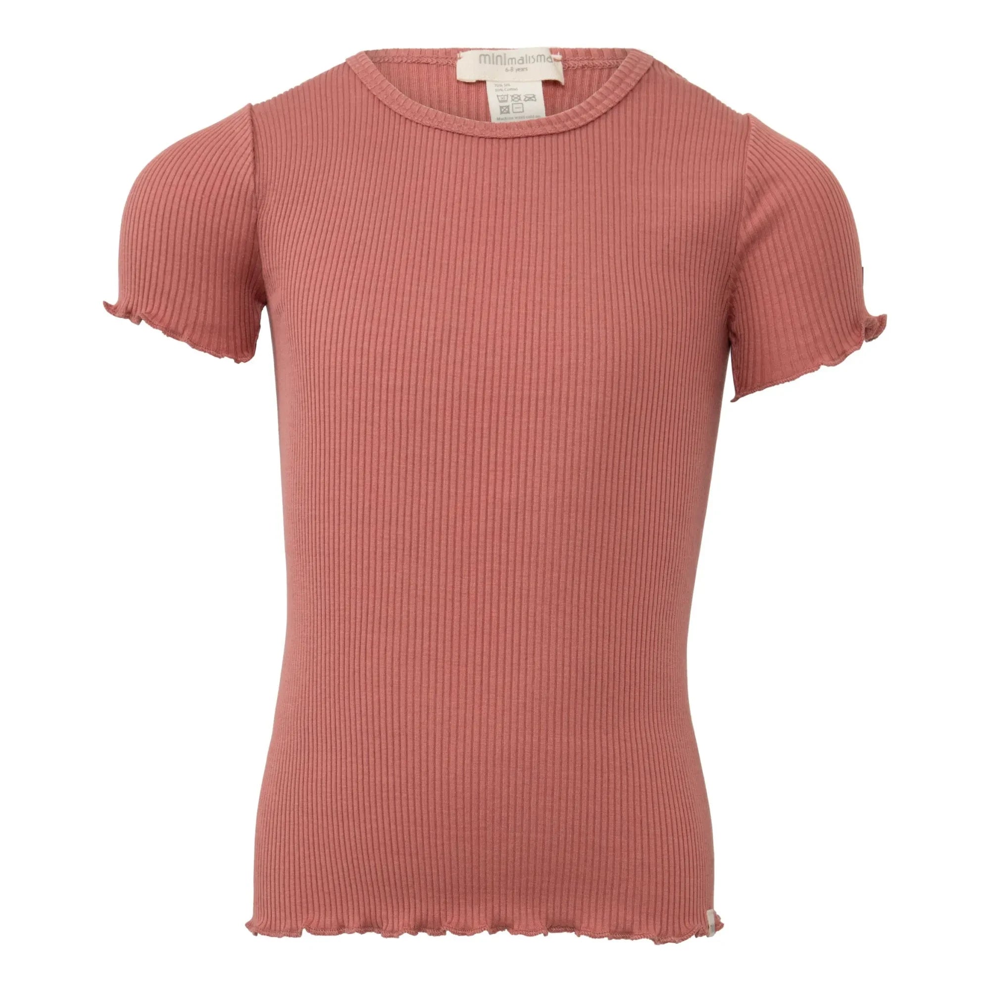Minimalisma - Blomst Seiden-T-Shirt | Dusty Pink