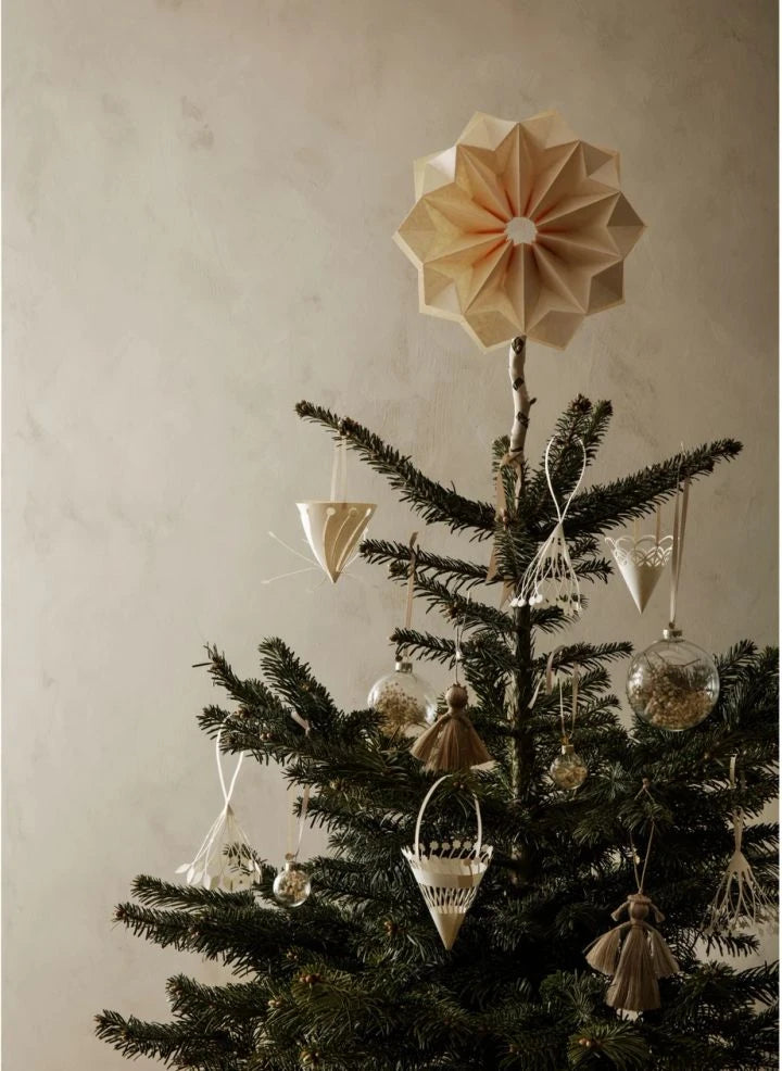 Ferm Living - FSC Papier Weihnachtsstern Sonne | Gebrochenes Weiß