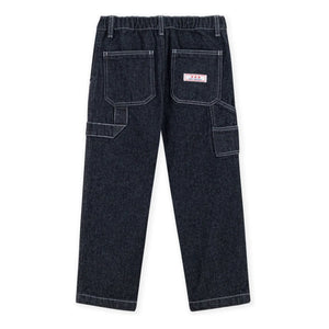 Petit Bateau - Organik Pamuk Düz Paça Jean | Koyu Mavi
