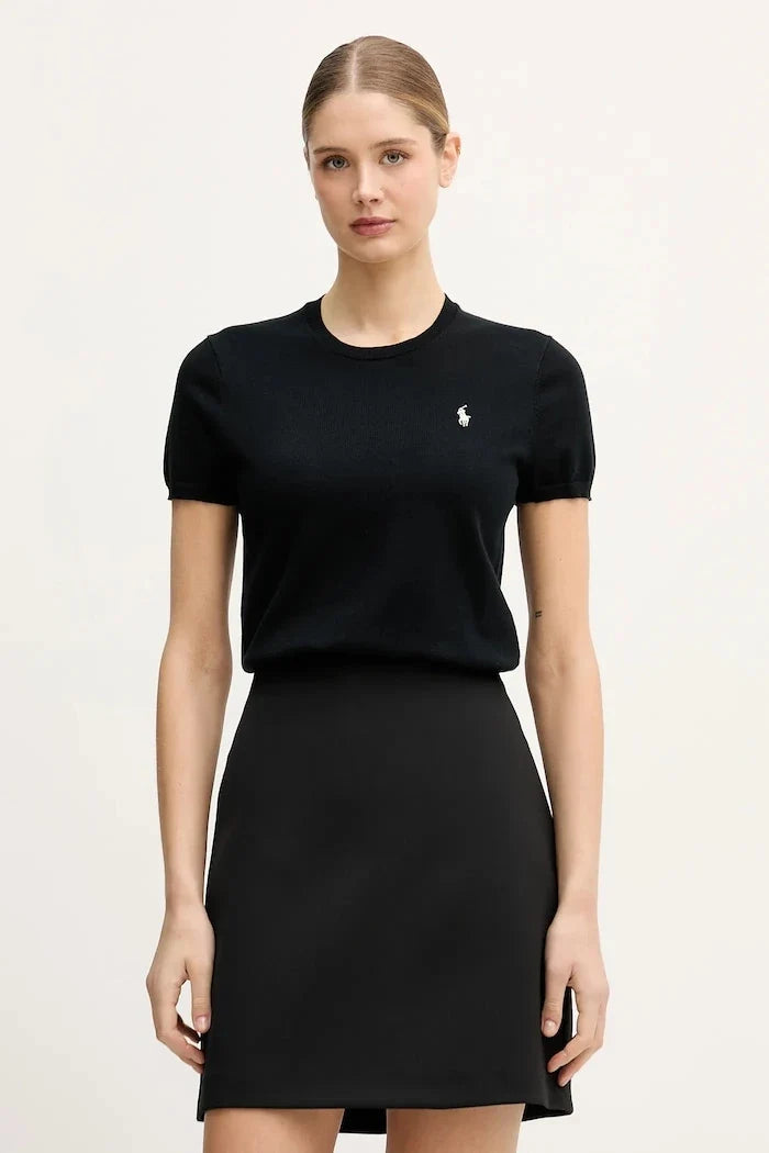 Polo Ralph Lauren Kadın Kısa Kollu Pamuklu Kazak