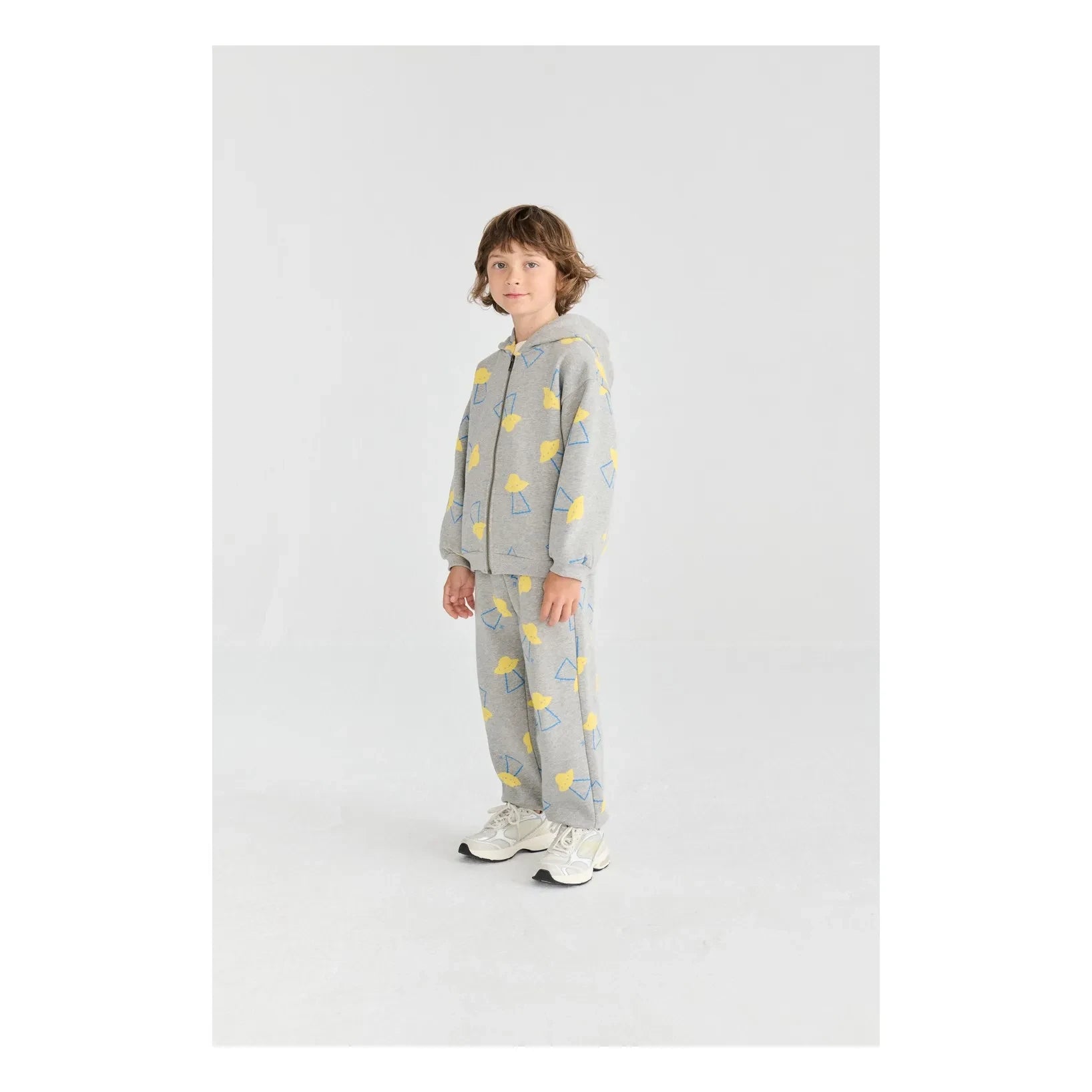 Bobo Choses - Saucer Kapuzensweatshirt aus Bio-Baumwolle | Grau Meliert