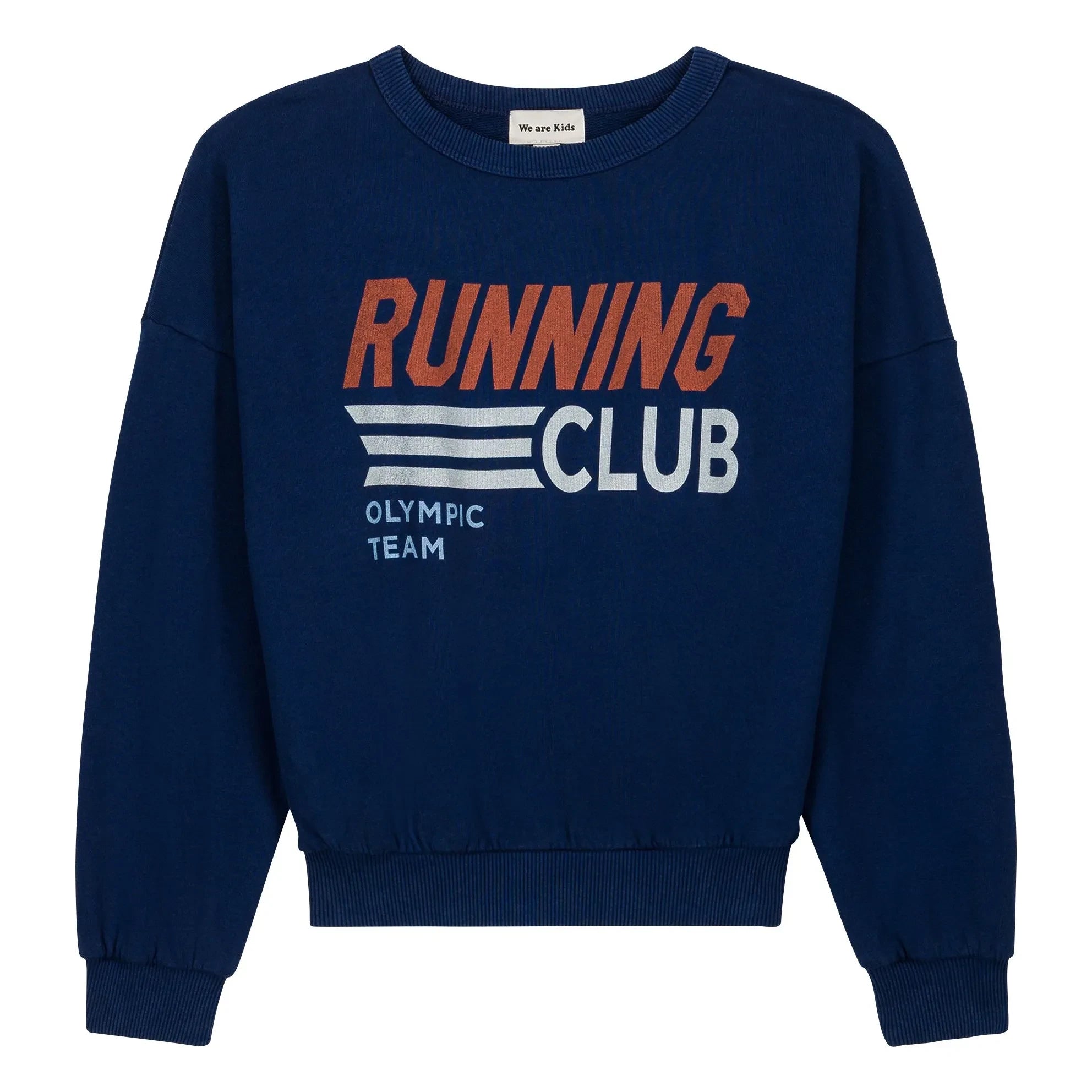 We Are Kids - Tony Running Club organik pamuklu sweatshirt | Koyu Mavi
