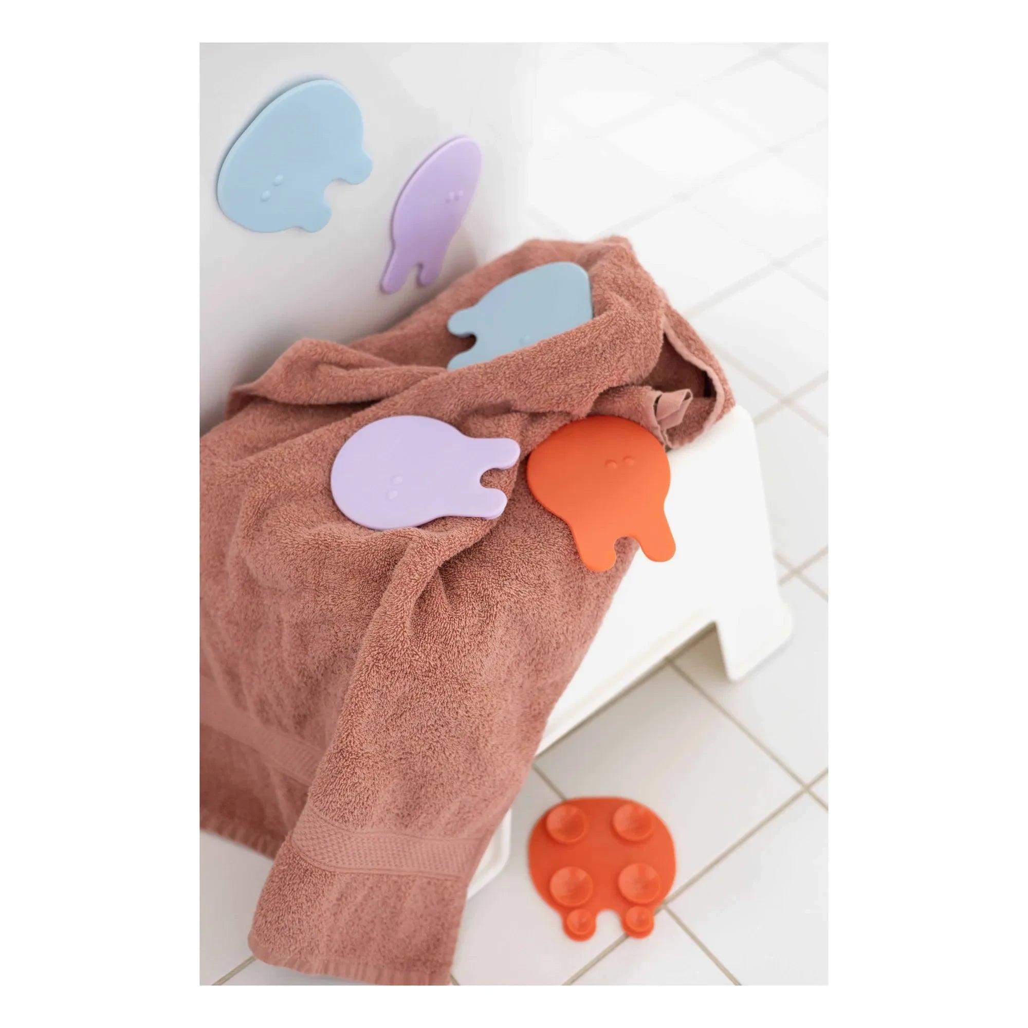 Quut - Grippi banyo paspasları - 8'li Set | Mercan