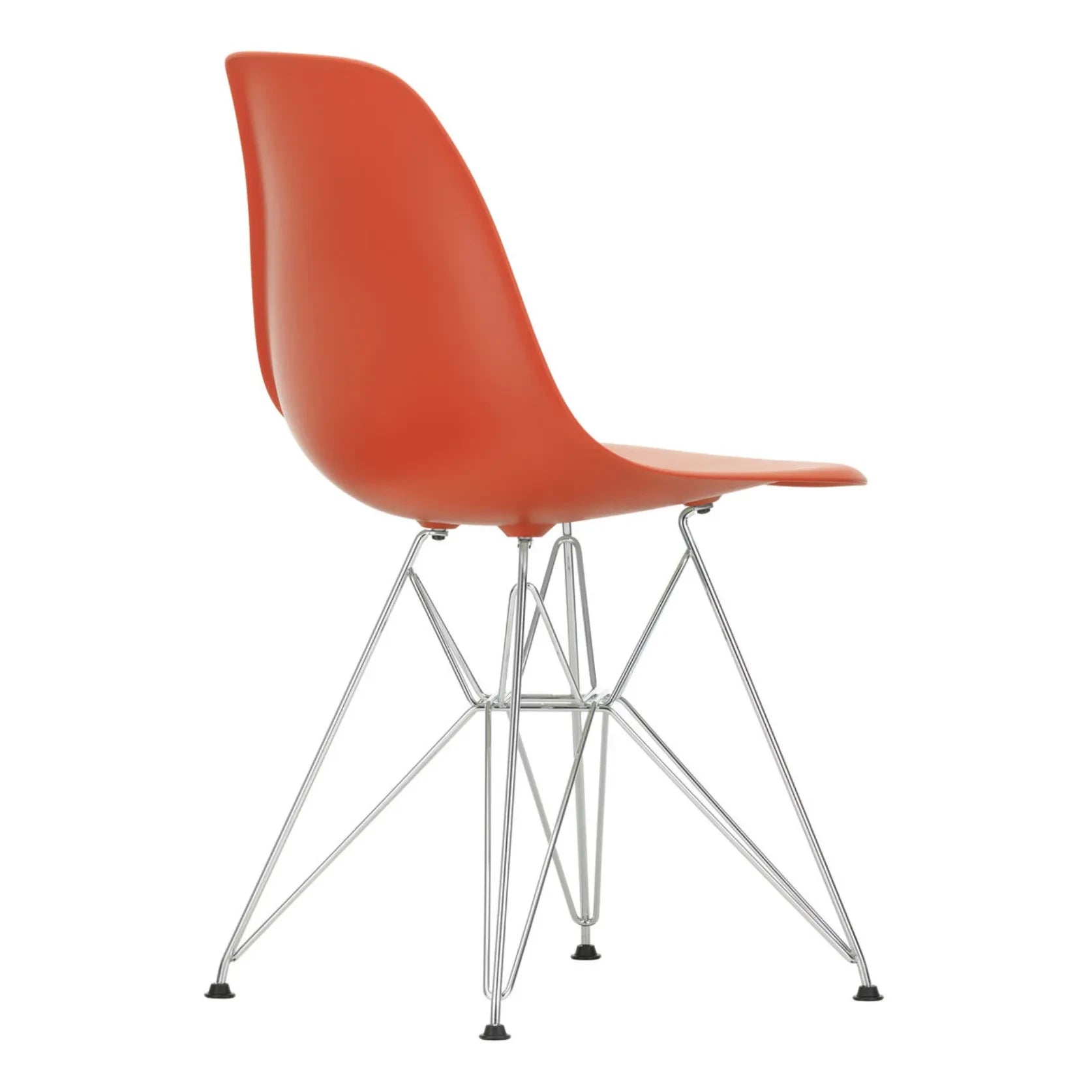 Vitra - DSR Plastikstuhl - Chromgestell - Charles & Ray Eames | Mohnrot