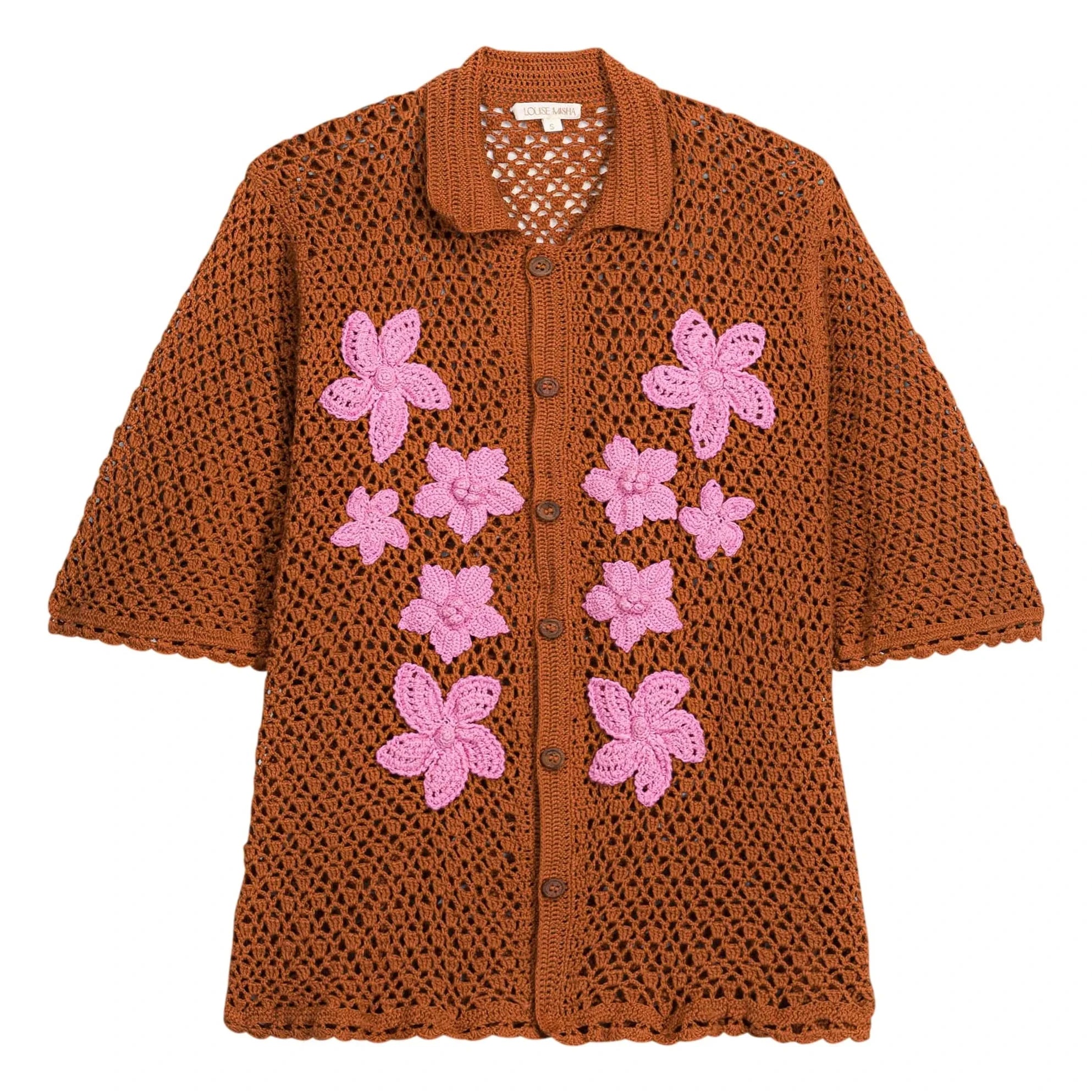 Louise Misha - Aldana Seidenbluse | Karamell