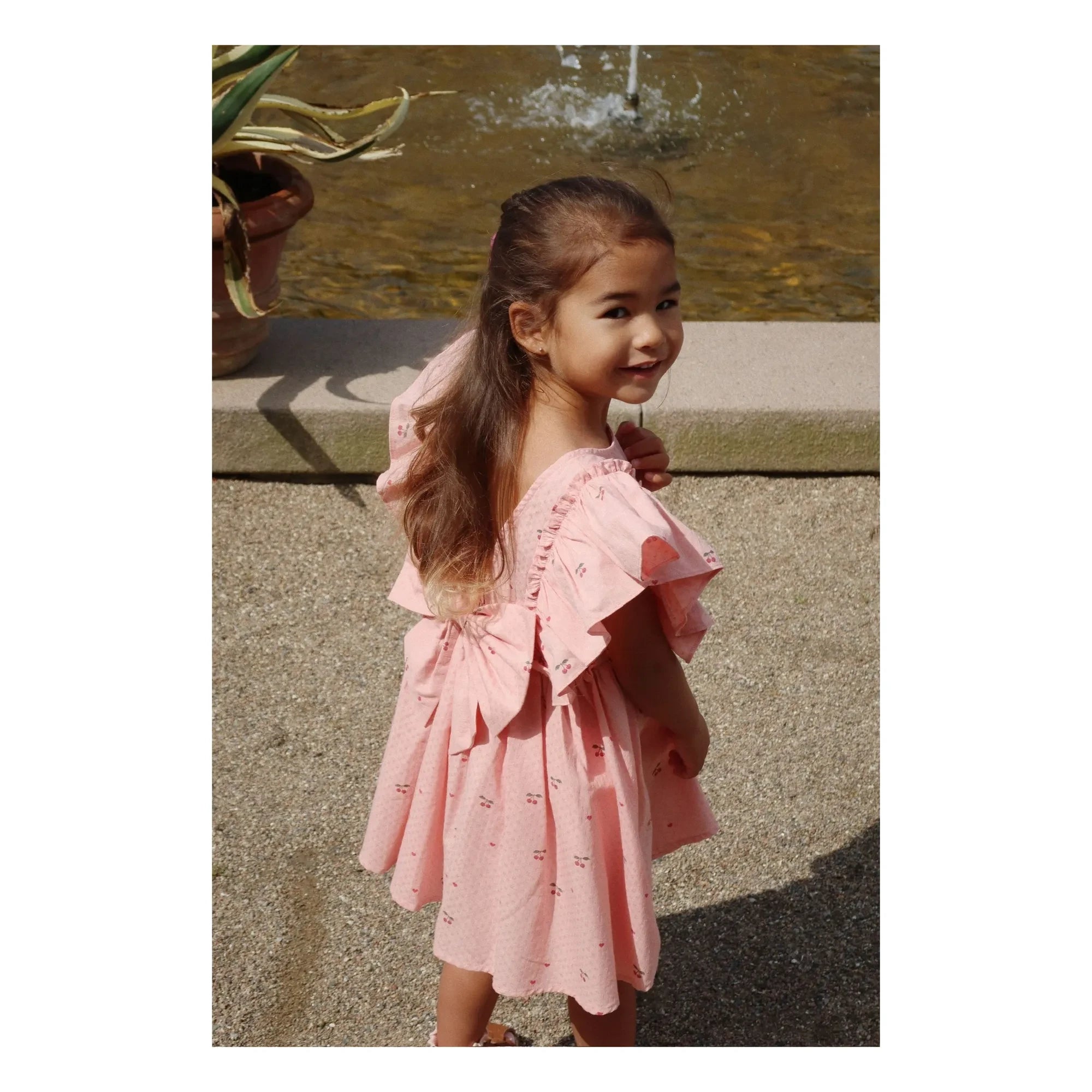 Konges Sløjd - Evia Cerises Kleid mit Schleife | Rosa