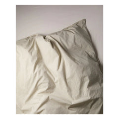 Suite 702 - Gestreifter Bettbezug aus Bio-Perkal – Olive-Creme | Olive