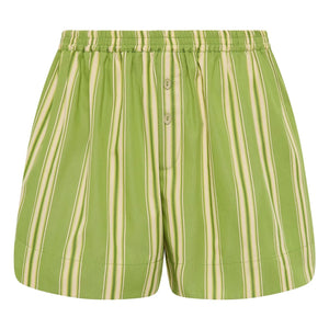 Faithfull the Brand – Gestreifte Lonia Shorts | Grün
