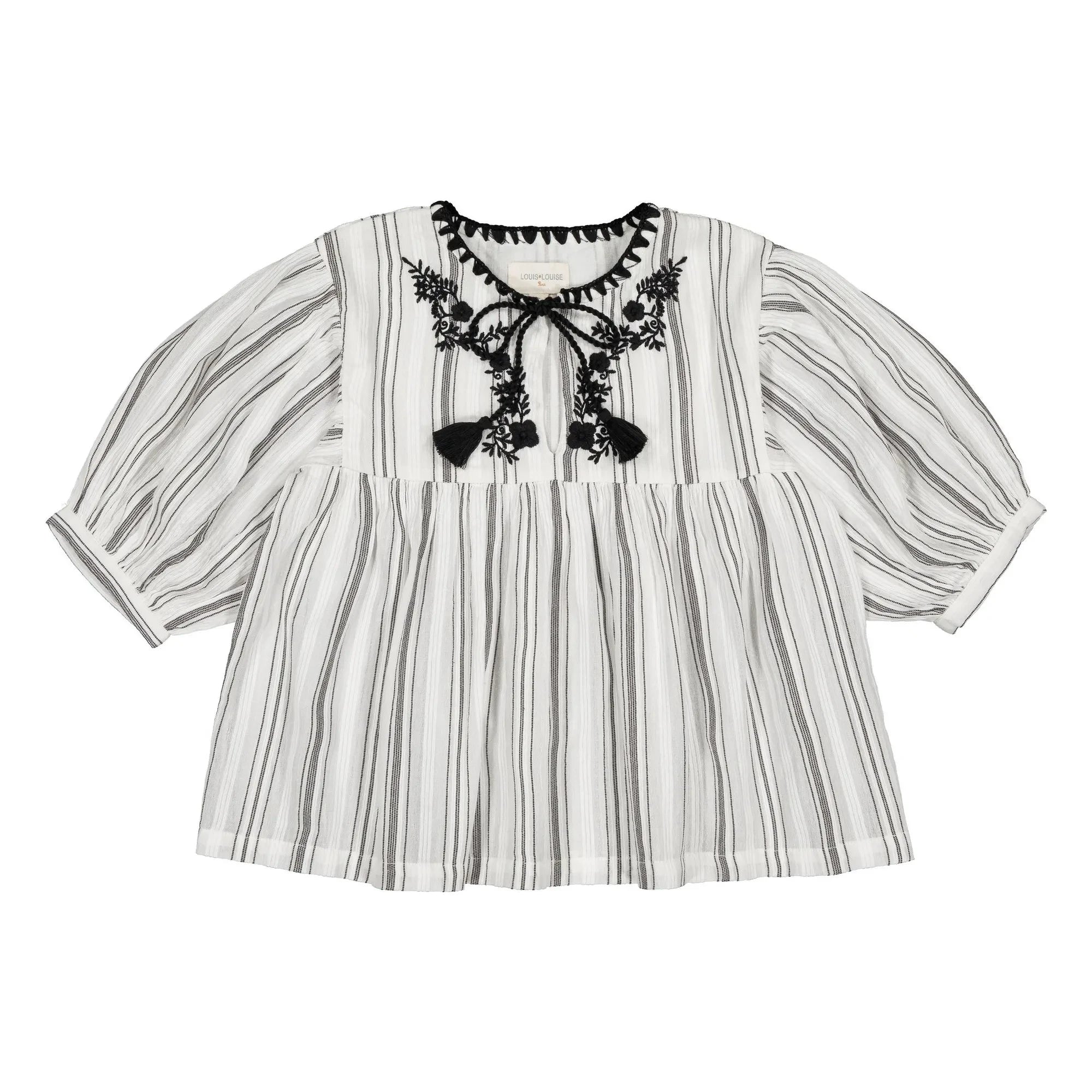 Louis Louise - Poonam Bestickte Bluse | Weiß