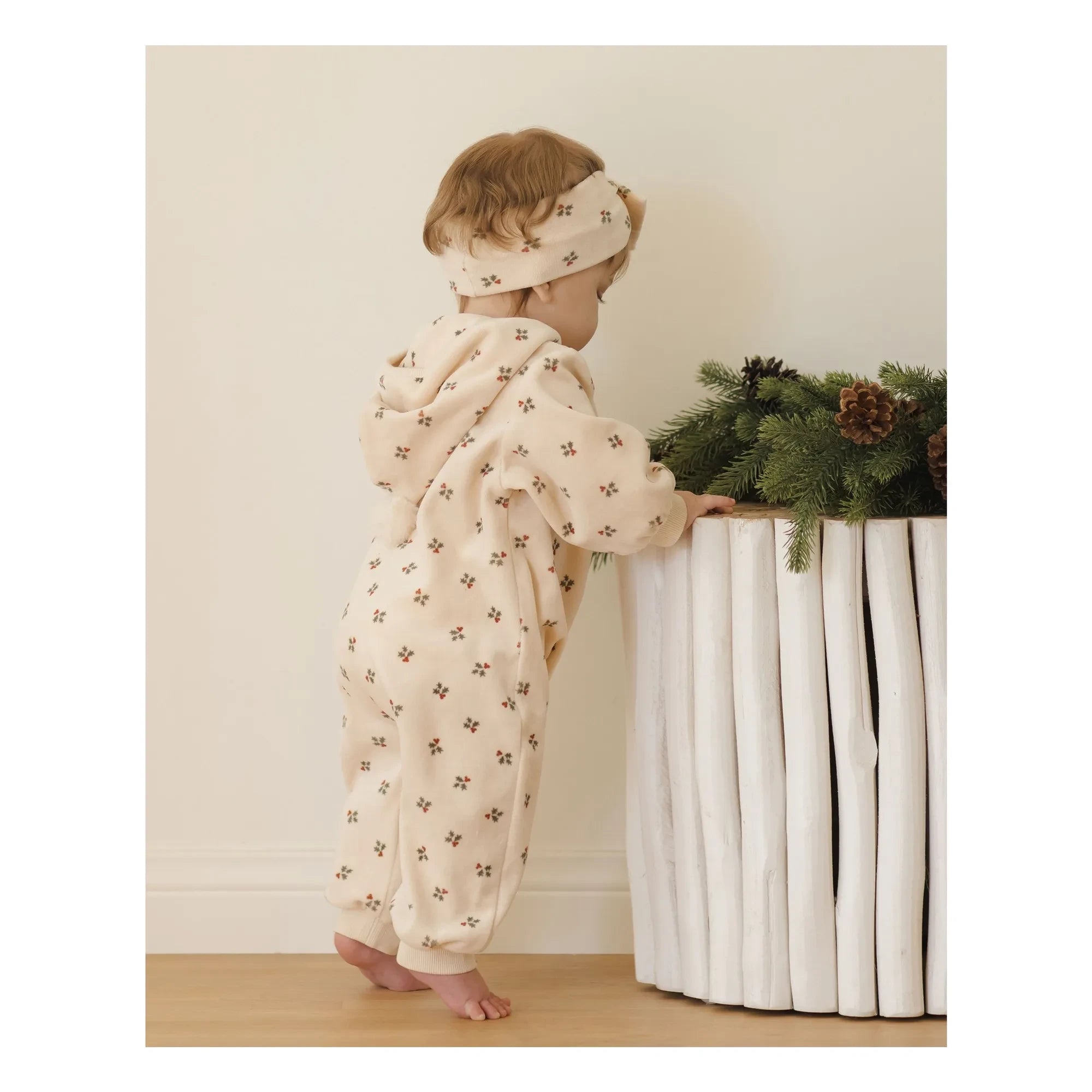 Quincy Mae - Holly Berry Overall | Ecru