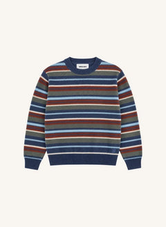 Smallable Kid - Matteo Gestreifter Wollpullover | Blau
