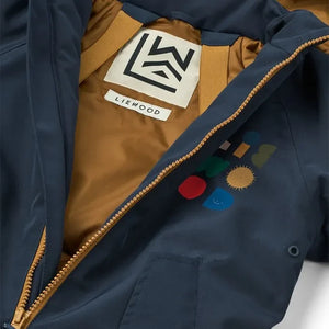 Liewood - Maddy Color-Block-Skioverall aus recycelten Fasern | Nachtblau