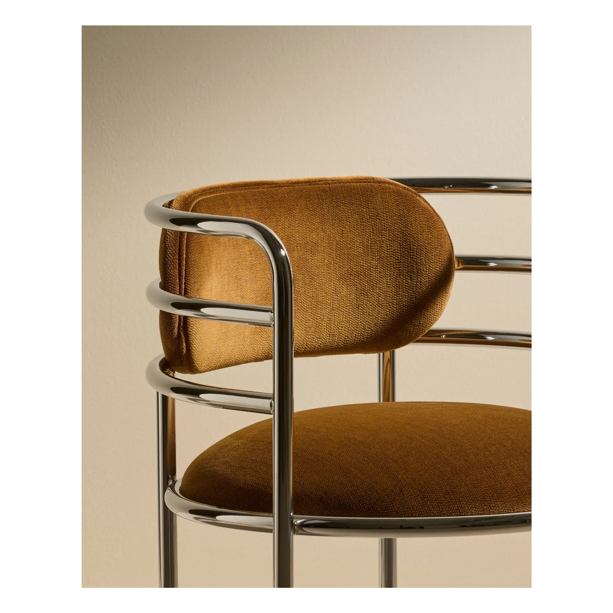 Maison Sarah Lavoine - Moon Samt-Chrom-Stuhl | Havana