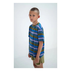 Repose AMS - Gestreiftes T-Shirt aus Bio-Baumwolle | Khaki