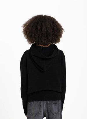 Finger in der Nase - Sofia Zoomie Merinowolle Pullover | Schwarz