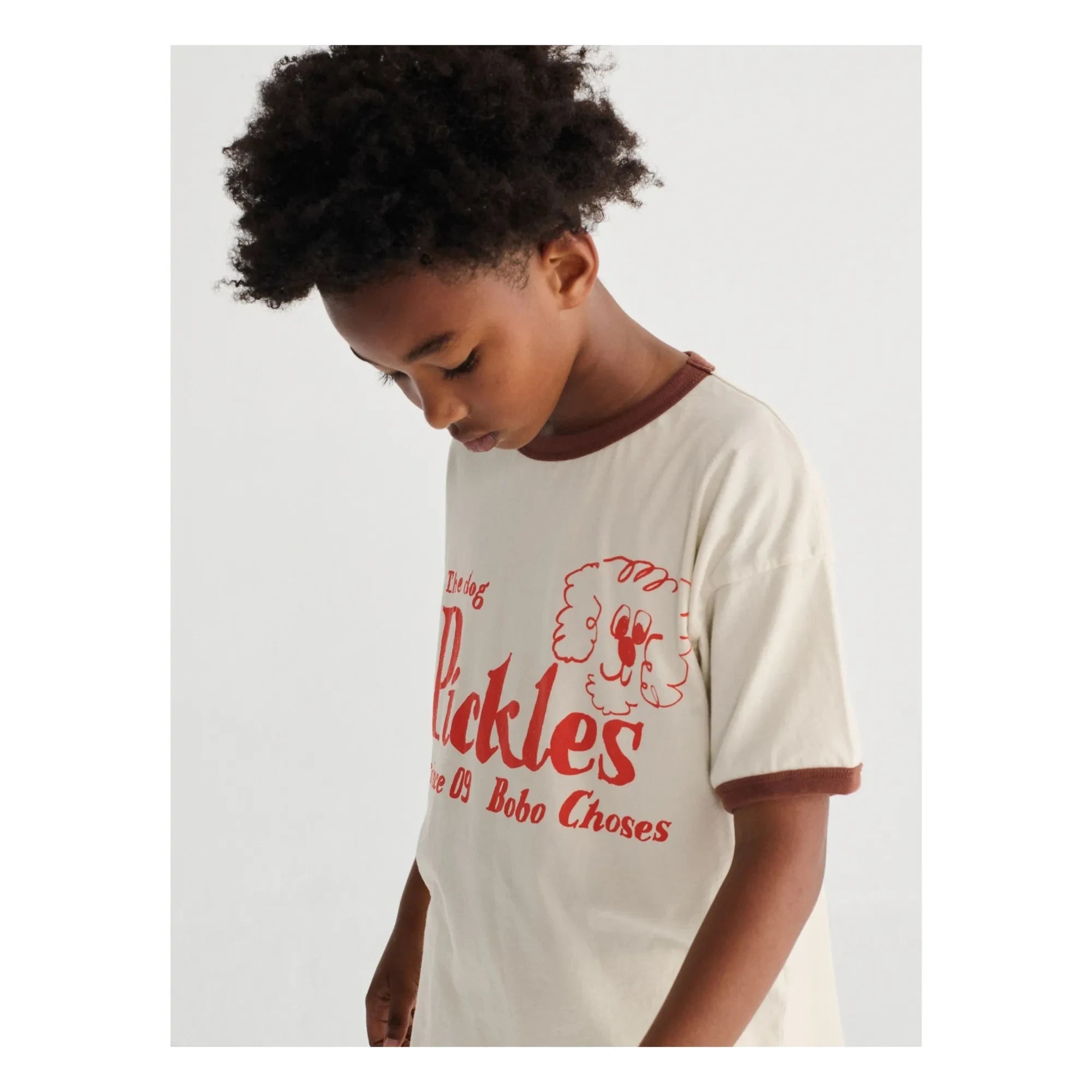 Bobo Choses - The Dog Pickles Bio-Baumwoll-T-Shirt | Weiß