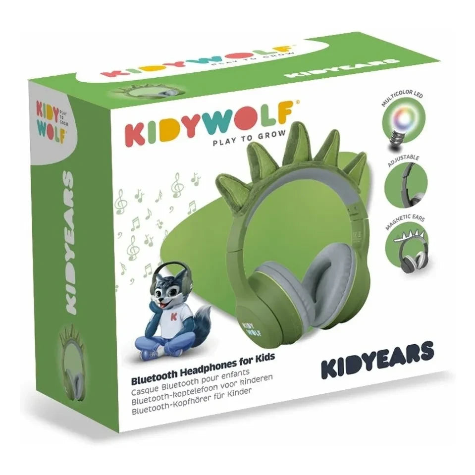 Kidywolf - Dinosaurier-Kopfhörer | Grün