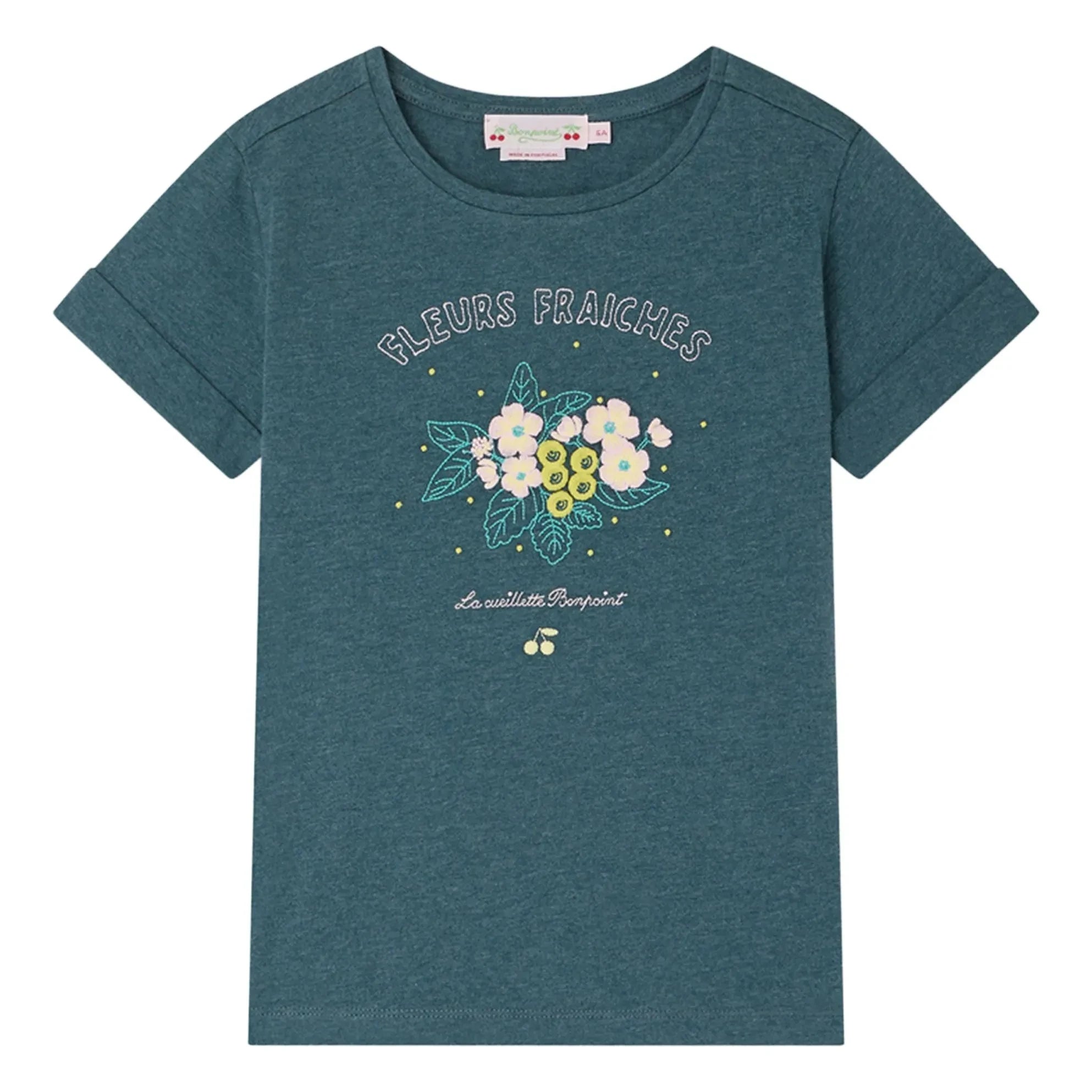 Bonpoint - Cyana T-Shirt aus Bio-Baumwolle | Smaragdgrün