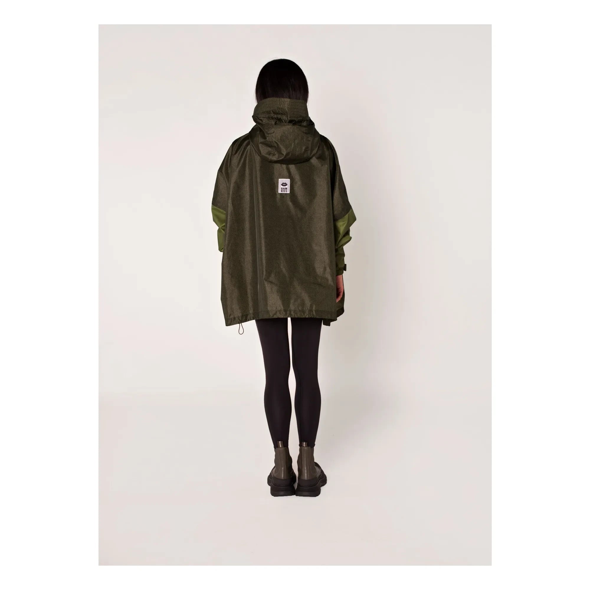 Rainkiss - Wasserfester Anorak mit Fischgrätmuster | Khaki