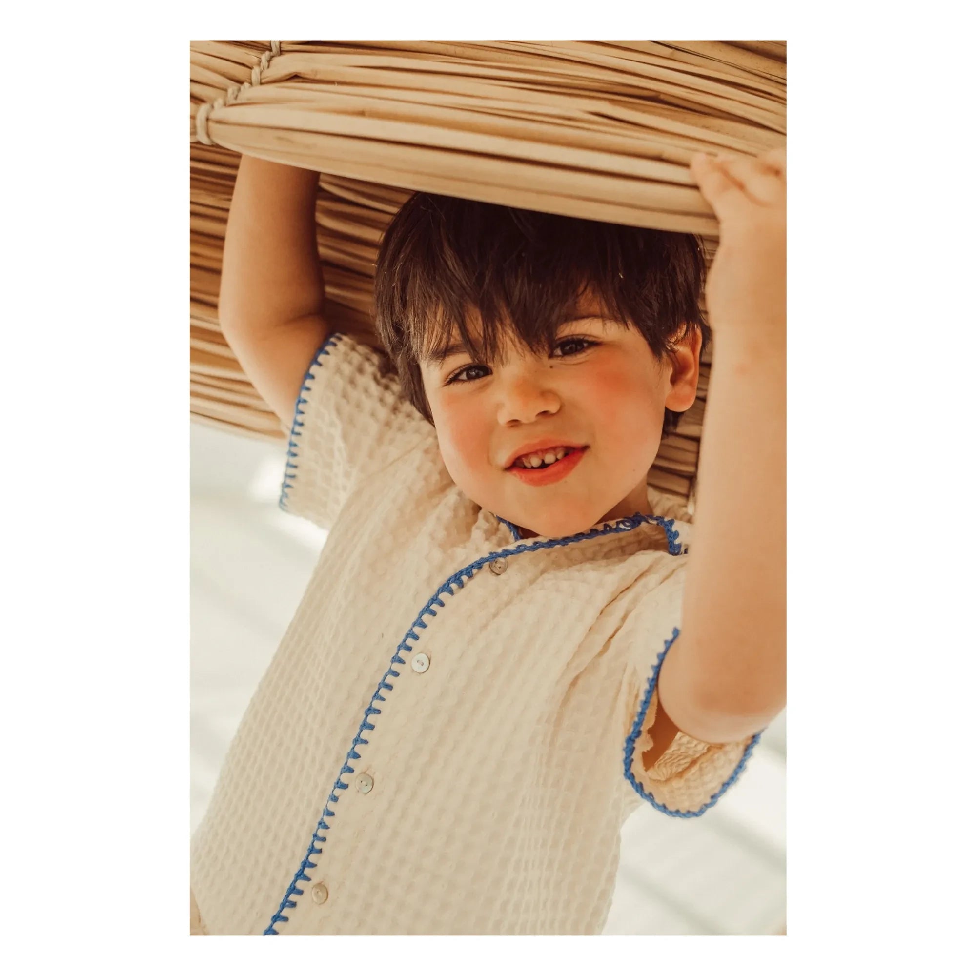 THE LITTLE POETS - Besticktes Hemd Alvaro Gauffrée | Ecru