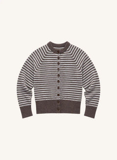 Nitah - Mahé Gestreifter Cardigan | Braun