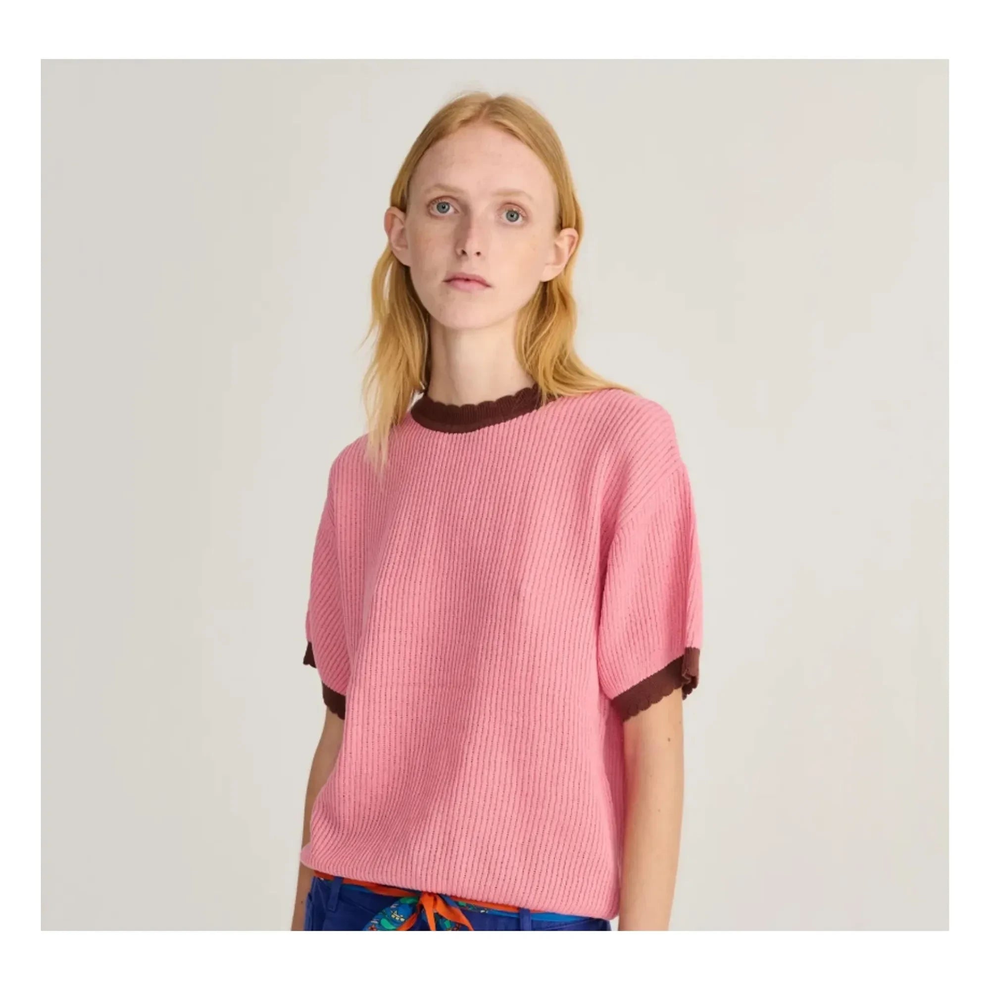 Bobo Choses – Pullover aus Bio-Baumwolle mit Ajourmuster | Rosa
