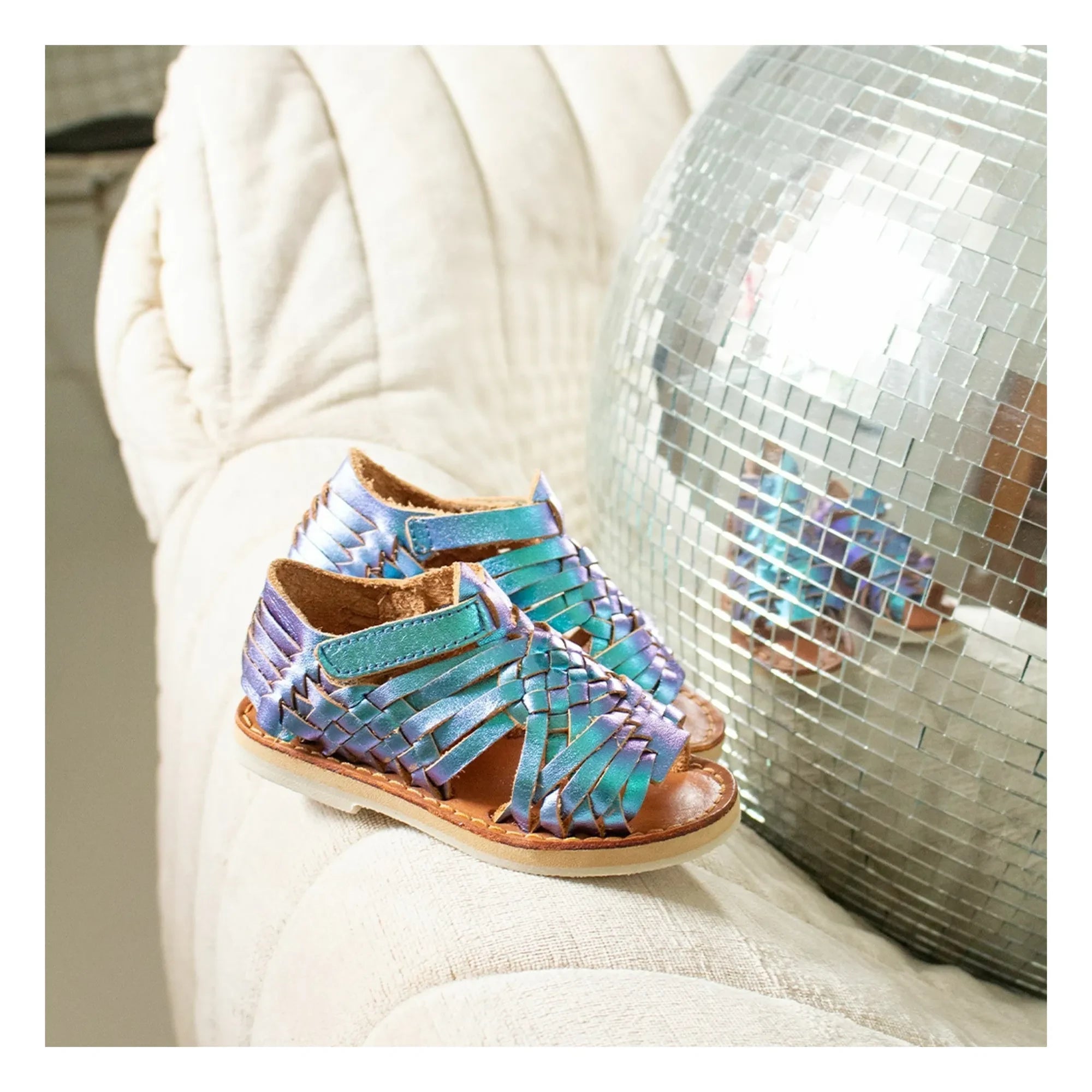 Mapache - Sandalita Mermaid Metallic Sandalen | Türkis