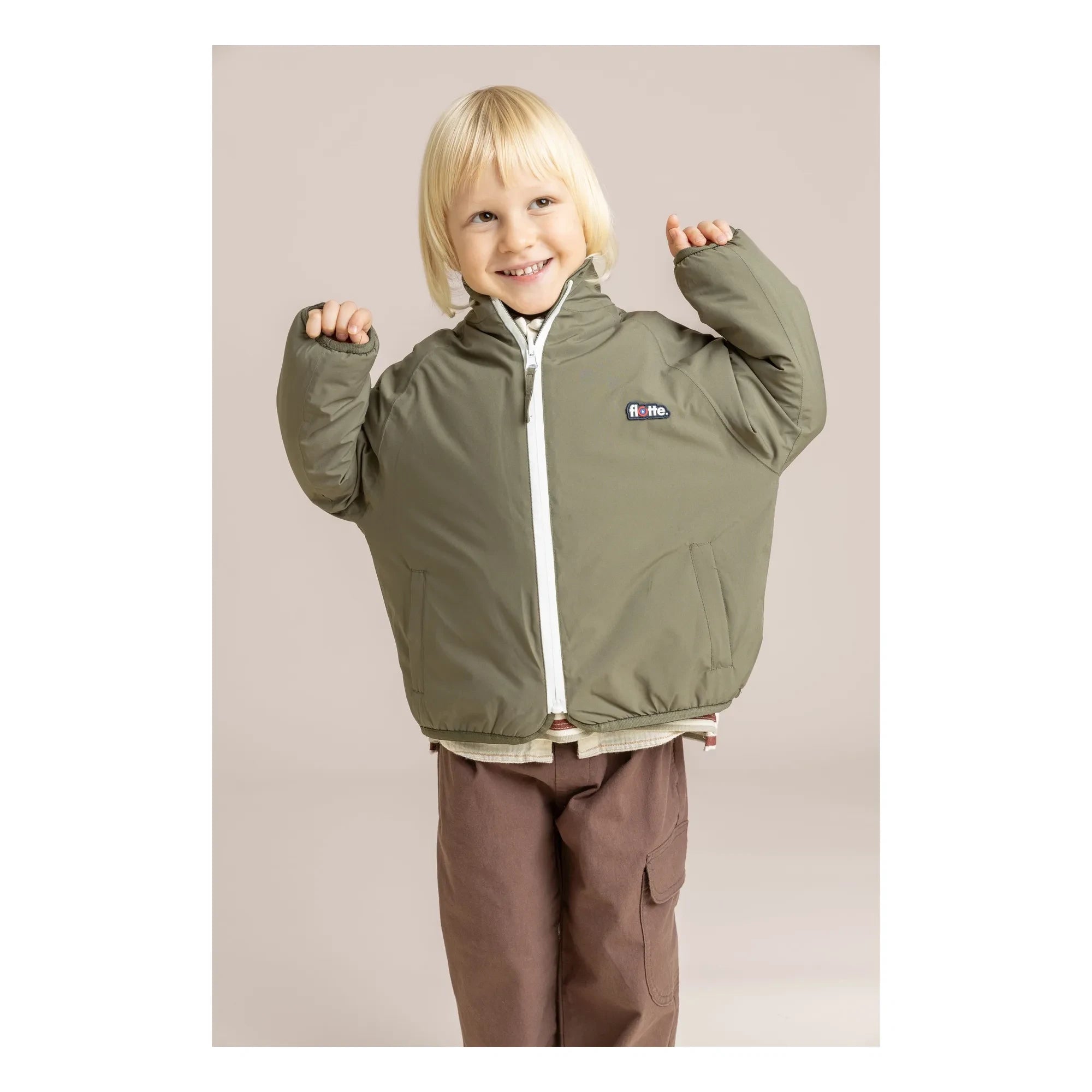 Flotte – Monceau Wende-Fleecejacke Recycelte Fasern | Khaki