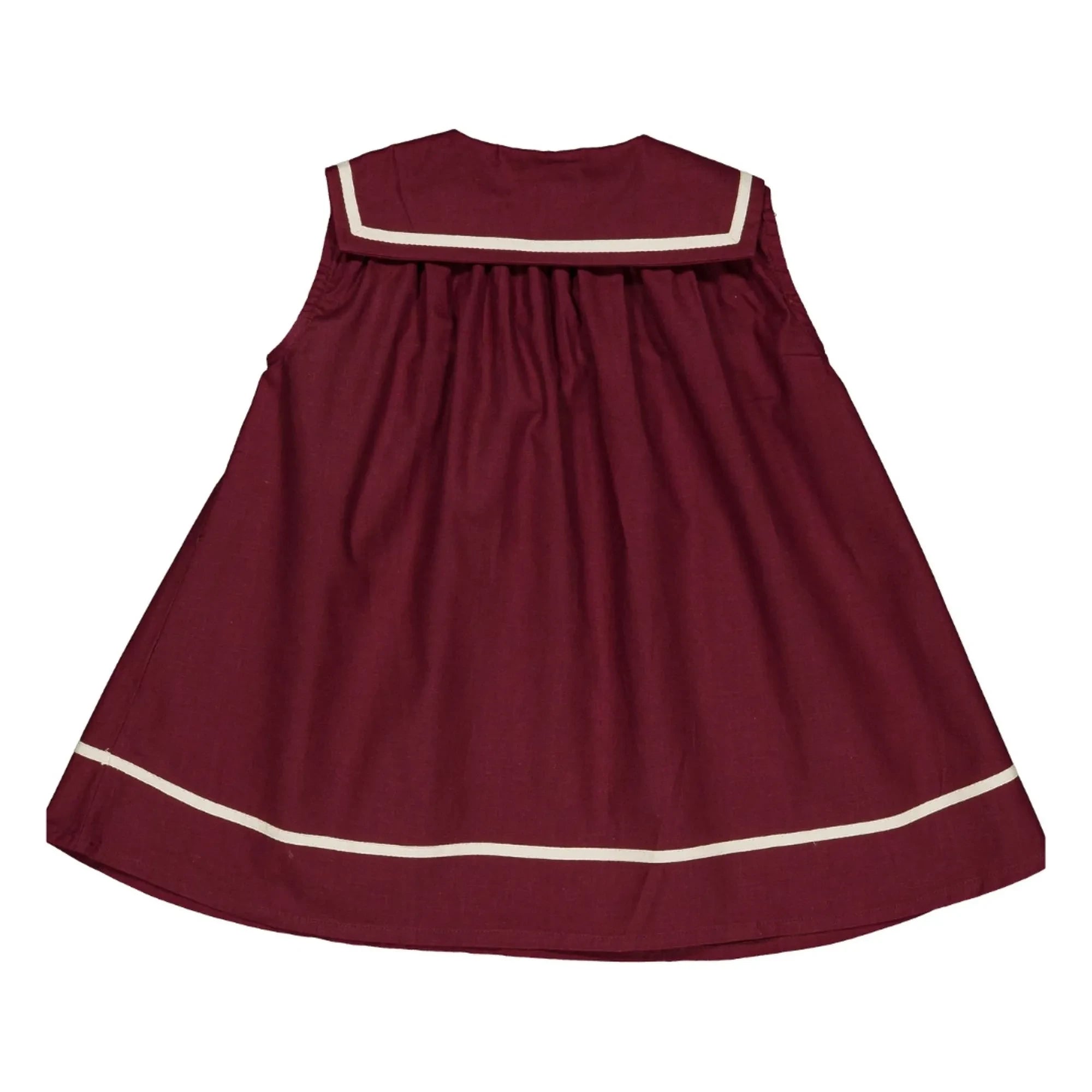 Loir - Gabriella Kleid mit Leinenschleife | Bordeaux