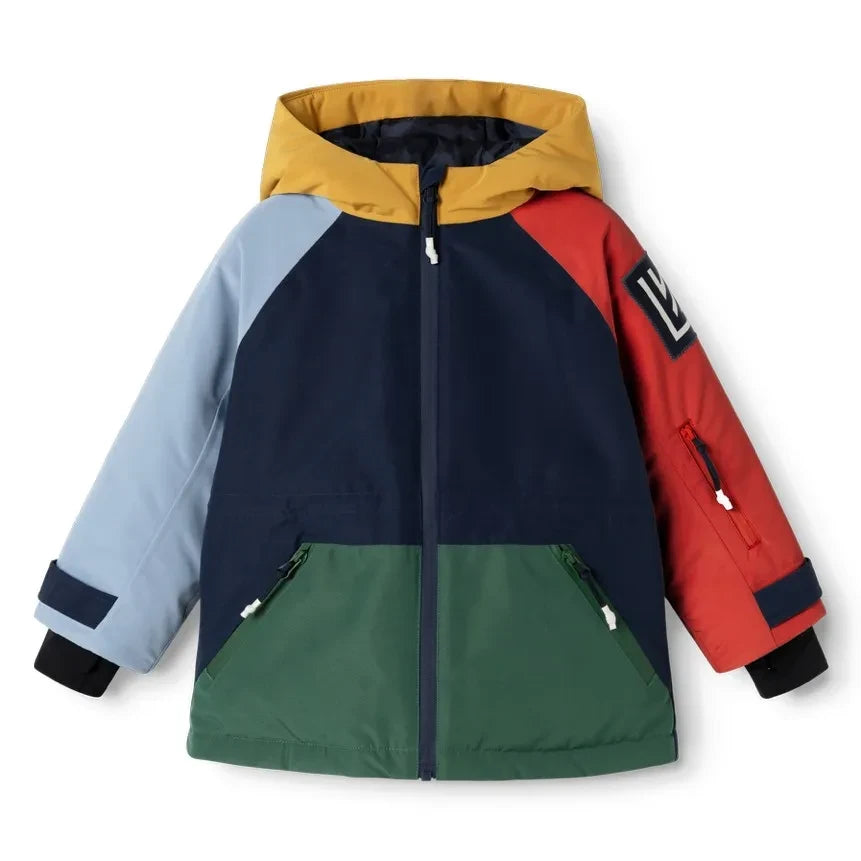 Liewood - Kalle Colorblock Skijacke aus recycelten Fasern hergestellt | Dunkelblau