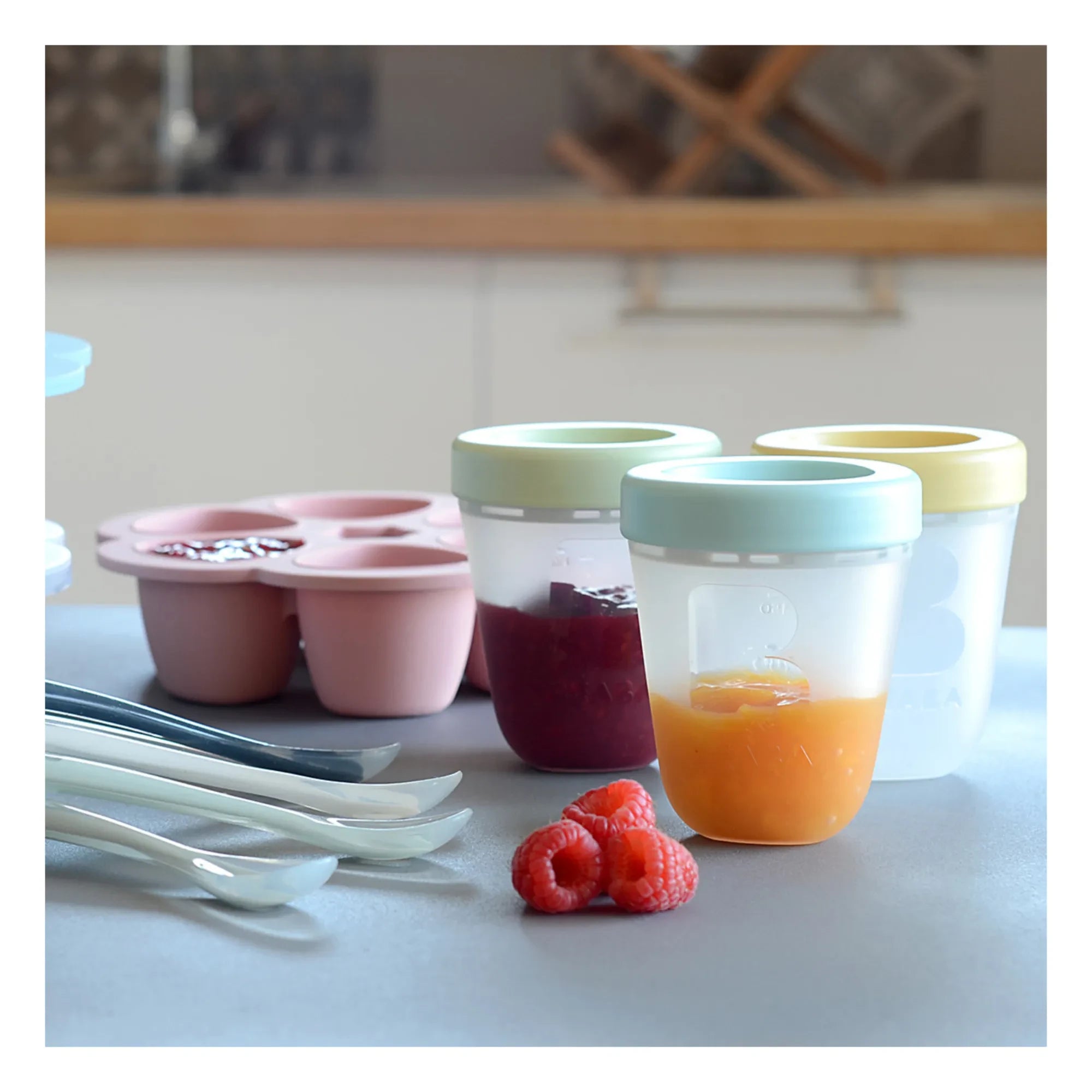 Béaba – Weiche Baby-Silikonlöffel – 4er Set