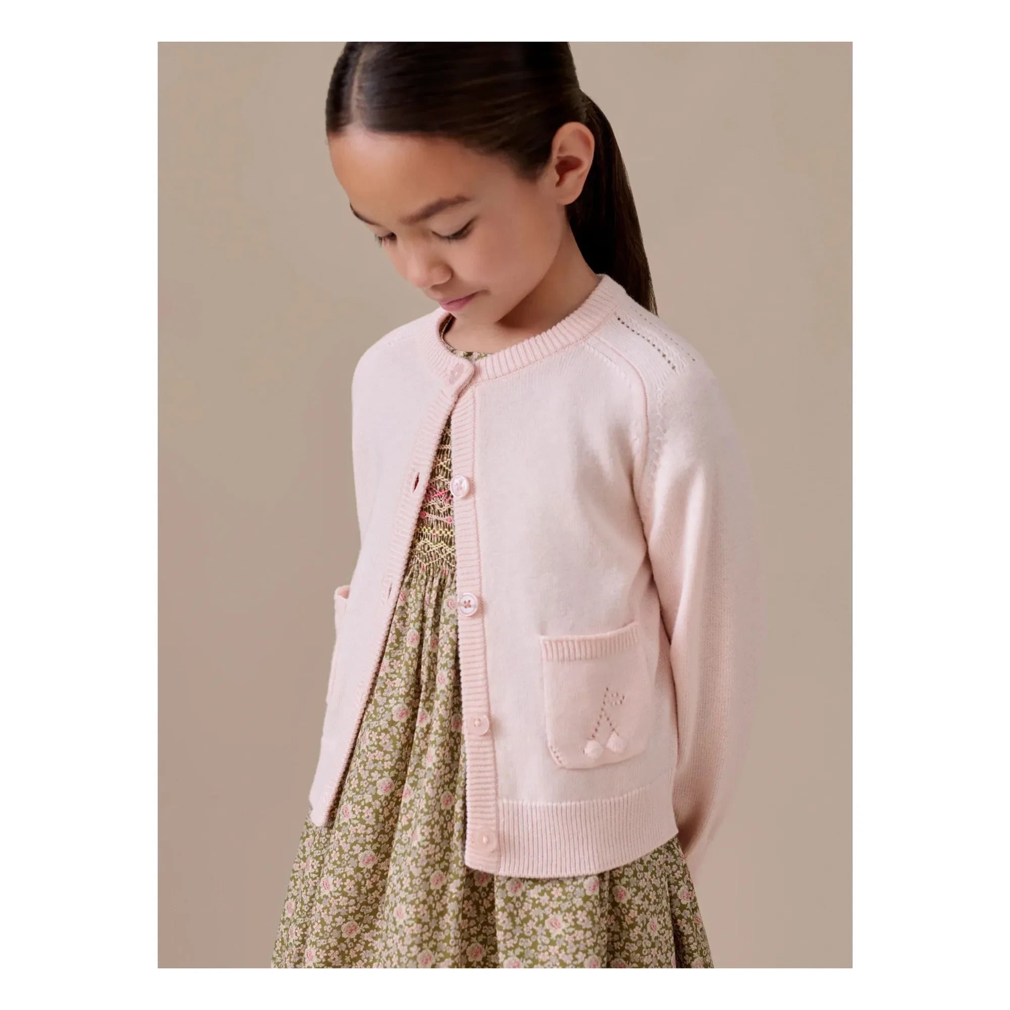 Bonpoint - Duchesse Liberty Bio-Baumwollkleid | Grün