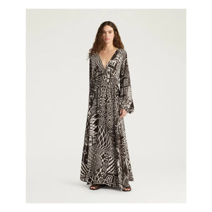 Momoni - Francisco Seidenkleid | Schokolade