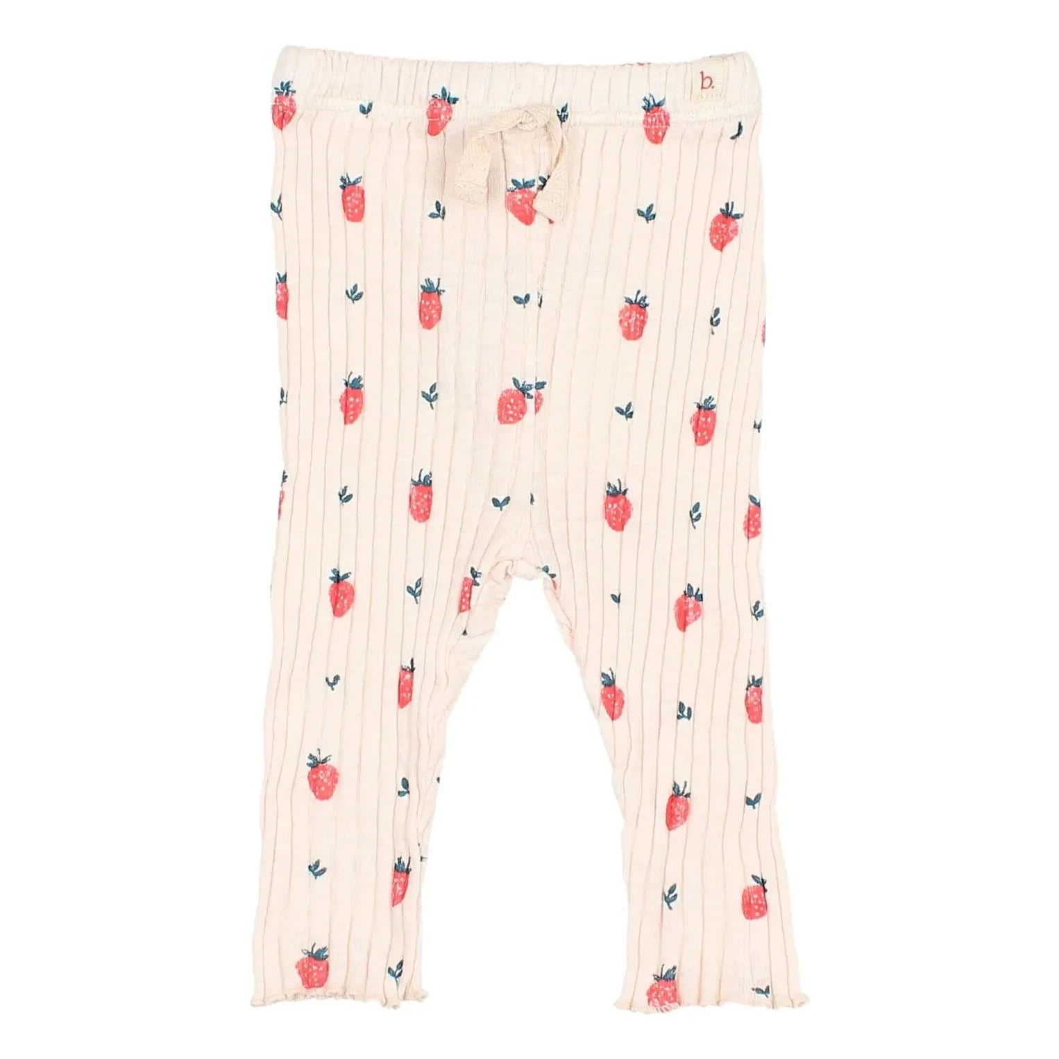 Búho – Gestreifte Leggings Erdbeere Bio-Baumwolle | Hellrosa