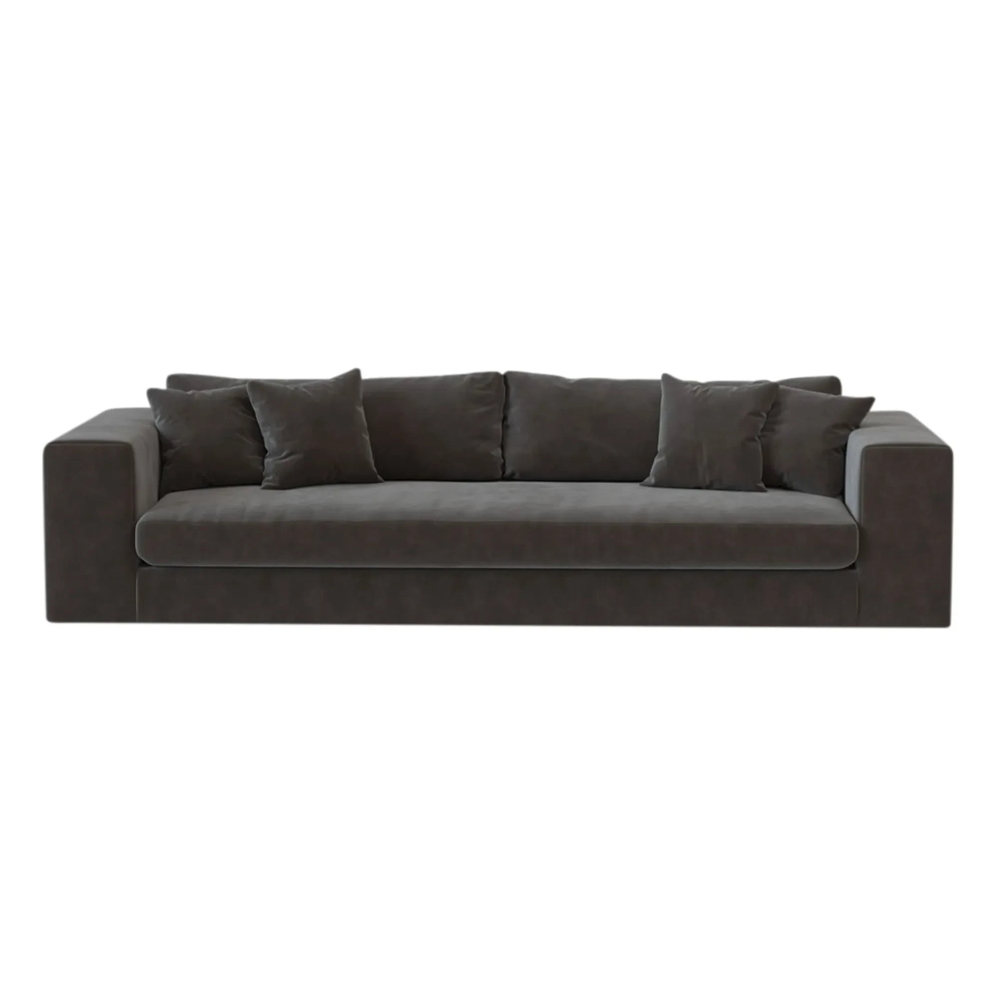 Panac Edition - Bellechasse 4-Sitzer Sofa aus gebürstetem Samt - 275 cm | Anthrazit
