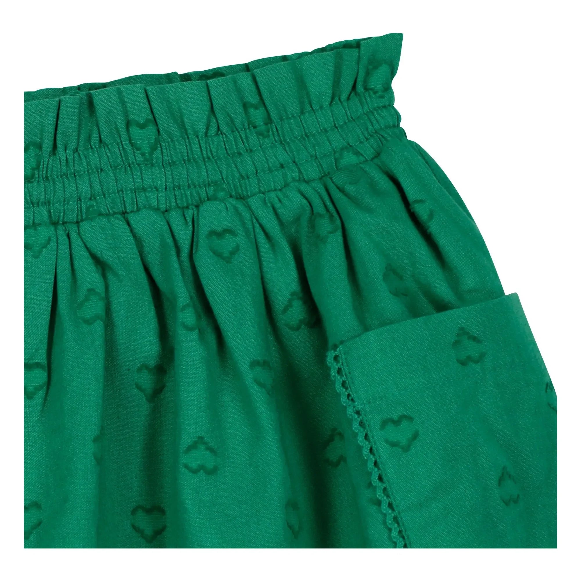 Bonton - Novis Mini Hearts Kurze Shorts | Smaragdgrün