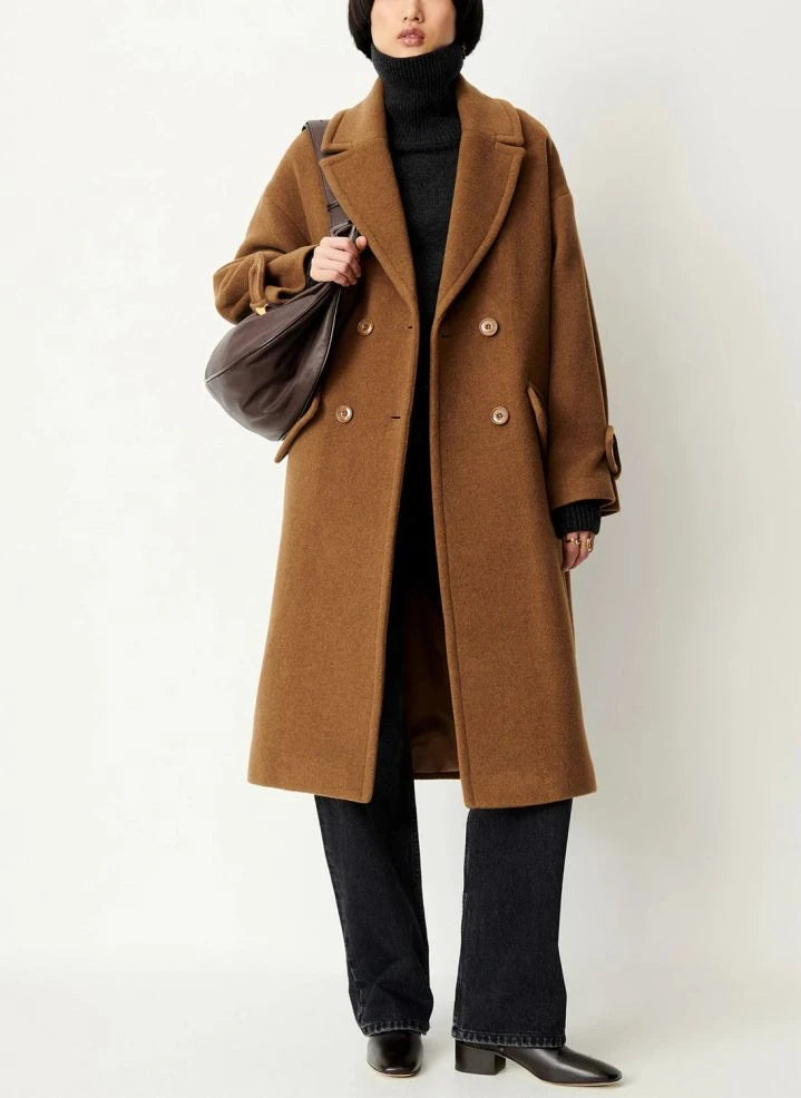 Sessùn - Mia Wolle Mantel | Camel
