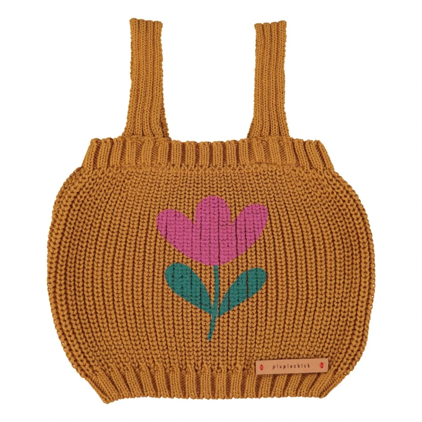 Piupiuchick - Fleur Maille Bio-Baumwoll-Oberteil | Camel