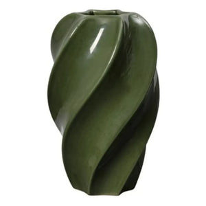 Broste Copenhagen - Odette Vase aus Steinkeramik | Grün