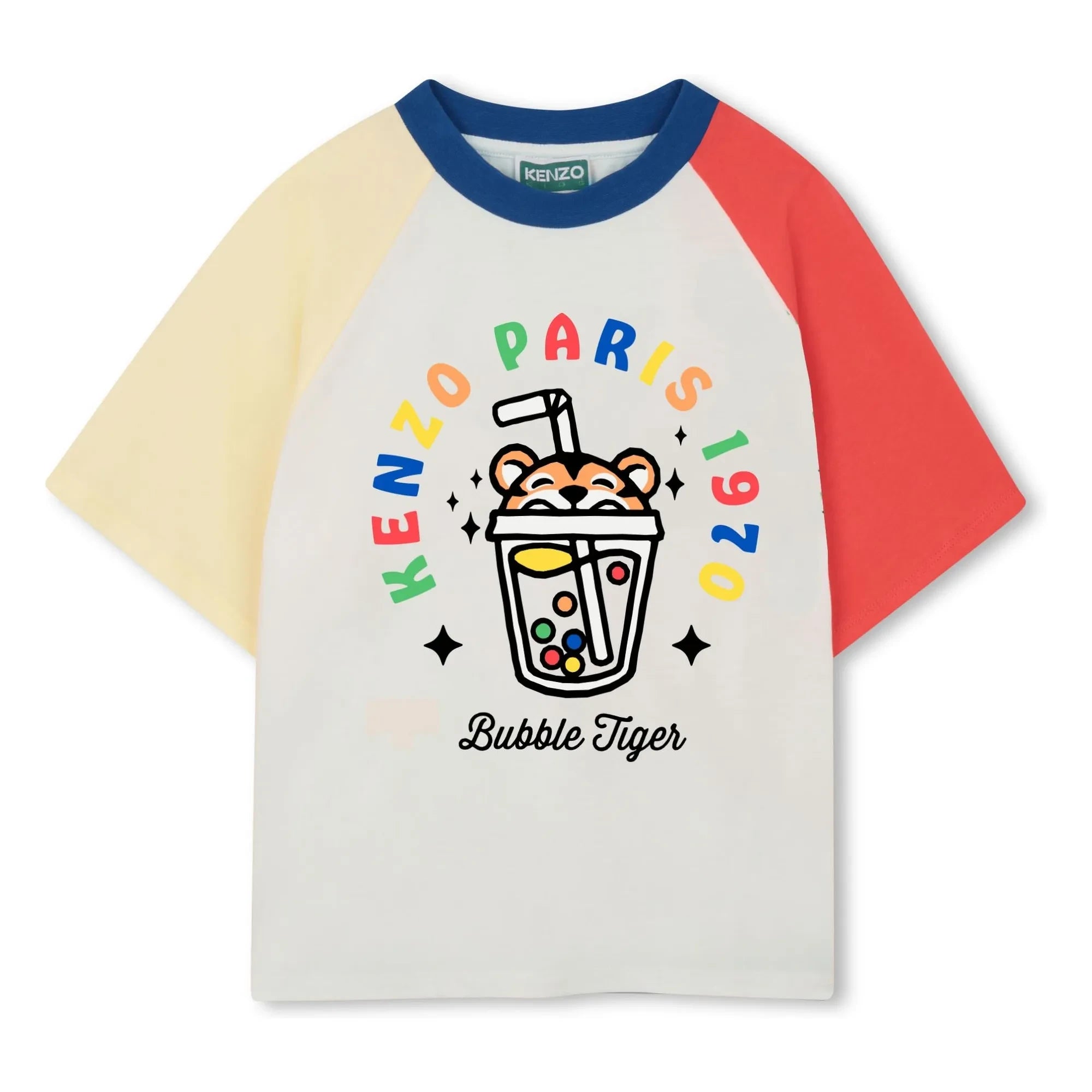 Kenzo - Happy Sweet Colorblock Bubble Tiger T-Shirt | Weiß