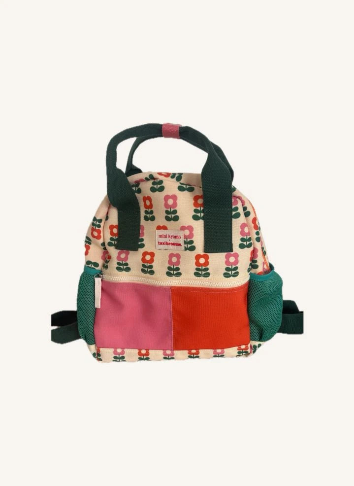 Mini Kyomo - Siebziger Blumen Rucksack - Mini Kyomo x Taxi Brousse | Beige